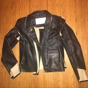 Margiela x H&M deconstructed leather jacket